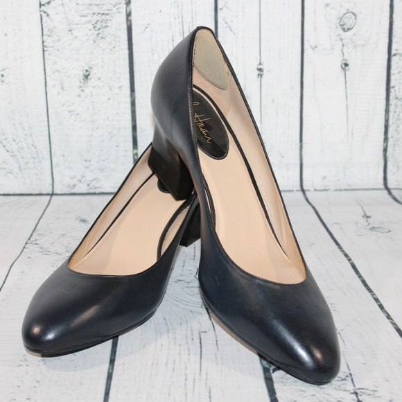 Cole Haan Shoes - Cole Haan Nike Air Navy Blue Leather Classic Heels
